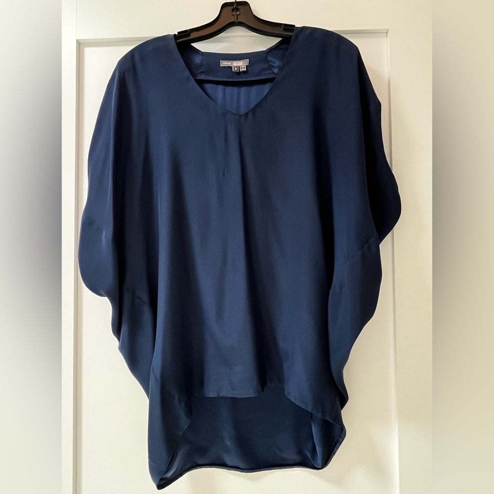 Vince Silk Navy Blouse